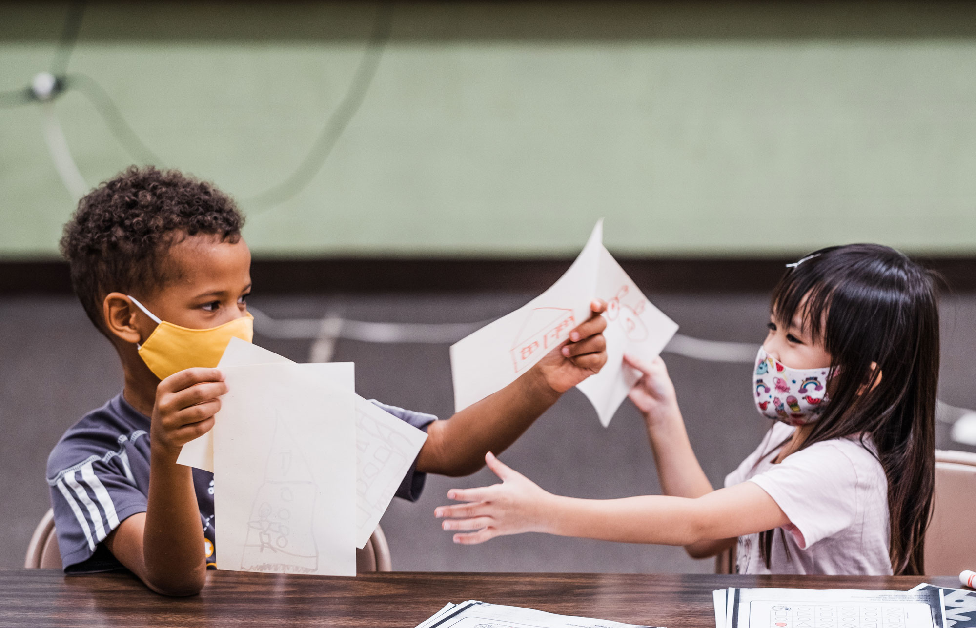 Photo of two Texas elementary students in out-of-school time (OST).